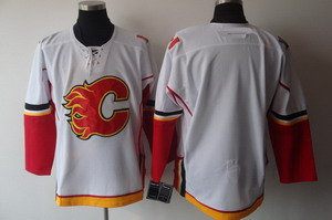 Calgary Flames 2011 Blank white Jerseys