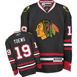 Chicago Blackhawks 19 Jonathan Toews Premier Dark  black