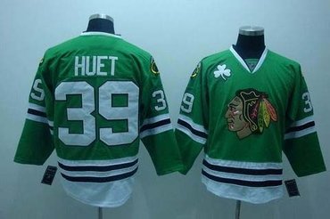 nhl chicago blackhawks #39 huet green nhl chicago blackhawks #39 huet green