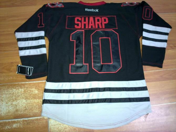 NHL Jerseys Chicago Blackhawks 10# sharp black