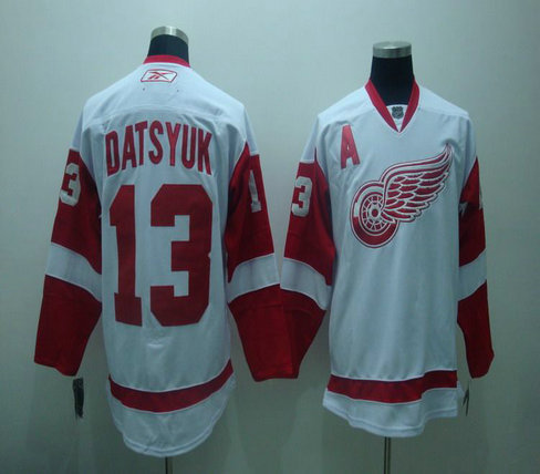 Detroit Red Wings #13 Pavel Datsyuk white A patch Detroit Red Wings #13 Pavel Datsyuk white A patch