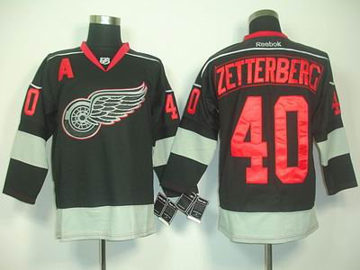 Detroit Red Wings 40 Zetterberg black ice Jerseys Detroit Red Wings 40 Zetterberg black ice Jerseys