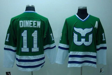 Hartford Whalers jerseys 11 DINEEN green color  Jerseys