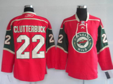 Minnesota Wild 22 CLTTERBUCK red Jerseys