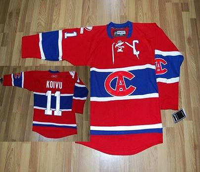 Montreal Canadiens #11 Koivu Red CA Patch Jersey Montreal Canadiens #11 Koivu Red CA Patch Jersey