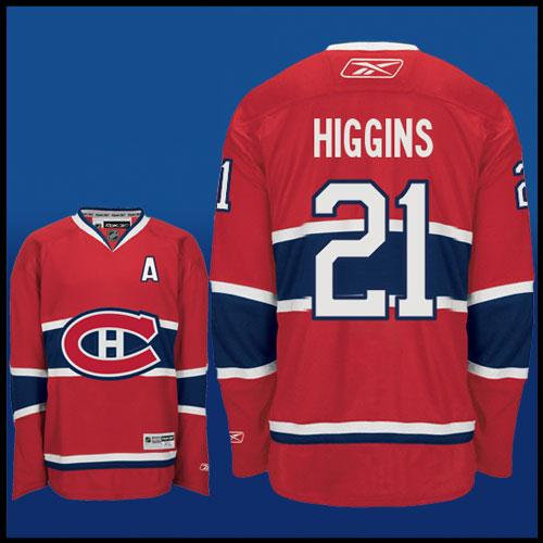 Montreal Canadiens #21 Higgins Red CH Patch Jersey Montreal Canadiens #21 Higgins Red CH Patch Jersey