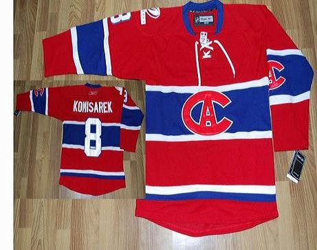 Montreal Canadiens #8 Mike Komisarek Red CA Patch Jersey Montreal Canadiens #8 Mike Komisarek Red CA Patch Jersey