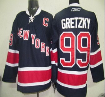 Nhl  jerseys NY Rangers 99 GRETZKY Dark blue (85th )