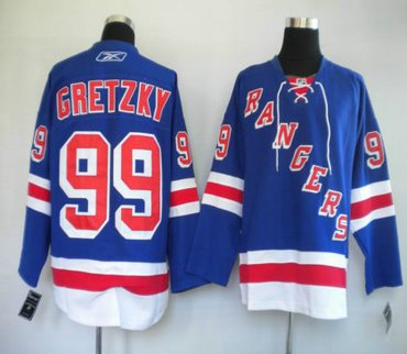 jerseys NY Rangers 99 GRETZKY blue