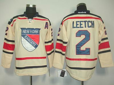 New York Rangers Jersey 2 Brian Leetch 2012 CREAM Winter Classic Jersey