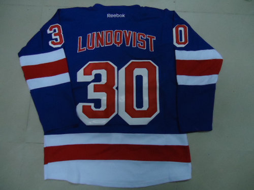 Nhl  jerseys NY Rangers 30 LUNDQVIST blue 85th