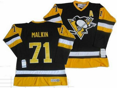 Pittsburgh Penguins 71 Evgeni Malkin black Throwback CCM Jerseys Pittsburgh Penguins 71 Evgeni Malkin black Throwback CCM Jerseys