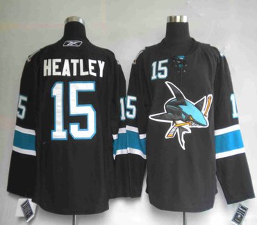 NHL Jerseys San Jose Sharks 15# HEATLEY black jersey NHL Jerseys San Jose Sharks 15# HEATLEY black jersey