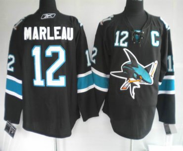 San Jose Sharks 12# MARLEAU black jerseys San Jose Sharks 12# MARLEAU black jerseys