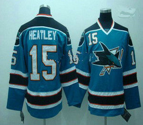 San Jose Sharks 15 Dany Heatley blue jerseys 20TH San Jose Sharks 15 Dany Heatley blue jerseys 20TH