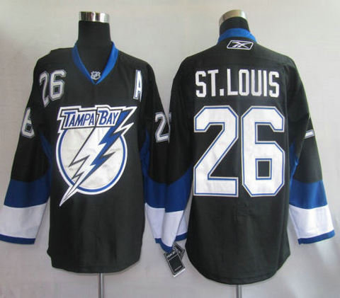 NHL Jerseys Tampa Bay Lightning 26# ST louis Black NHL Jerseys Tampa Bay Lightning 26# ST louis Black