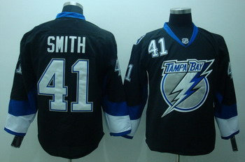 Tampa Bay Lightning 41 Mike Smith Black Jerseys Tampa Bay Lightning 41 Mike Smith Black Jerseys