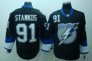 Tampa Bay Lightning 91 Steven Stamkos Black Jerseys Tampa Bay Lightning 91 Steven Stamkos Black Jerseys