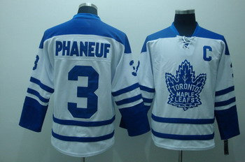 E  Jerseys Pittaburgh Toronto Maple Leafs 3 Phaneuf white Jerseys C patch