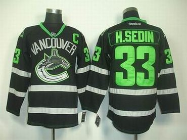 Vancouver Canucks 33 H.Sedin black ice Jersey
