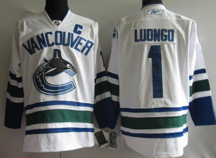 NHL JERSEYS Vancouver Canucks 1 Roberto Luongo white NHL JERSEYS Vancouver Canucks 1 Roberto Luongo white