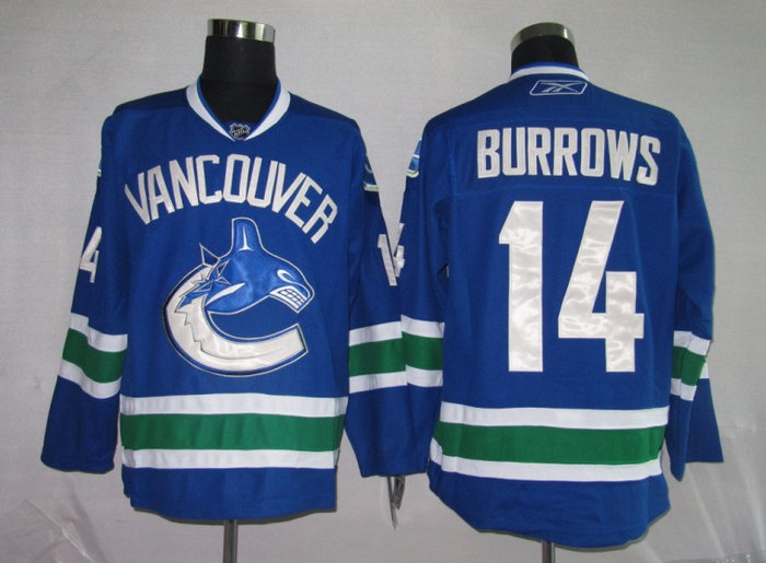 NHL JERSEYS Vancouver Canucks 14# BURROWS blue NHL JERSEYS Vancouver Canucks 14# BURROWS blue