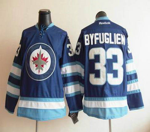 2012 Winnipeg Jets 33 Dustin Byfuglien Blue jersey