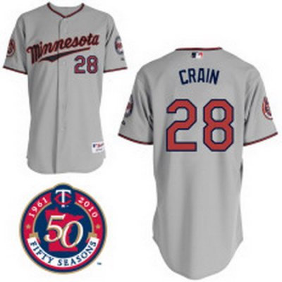 Minnesota Twins 28 Crain Grey Jerseys Minnesota Twins 28 Crain Grey Jerseys