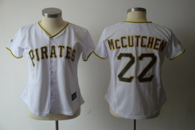 Women Pittsburgh Pirates 22 Andrew McCutchen White Jerseys