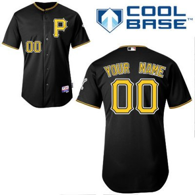 Customized Pittsburgh Pirates Jersey Black Cool Base Baseball Jersey