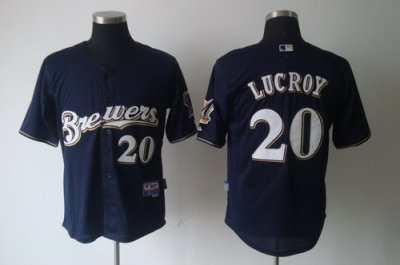 Milwaukee Brewers #20 Jonathan Lucroy Blue Cool Base Jerseys Milwaukee Brewers #20 Jonathan Lucroy Blue Cool Base Jerseys
