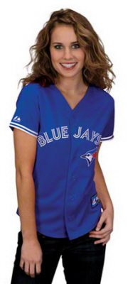 Women Toronto Blue Jays Majestic Alternate Royal blank Jersey