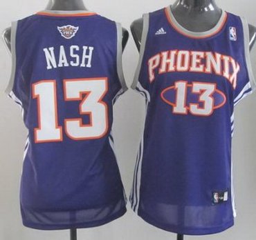 Women Phoenix Suns 13 Steve Nash Blue Swingman NBA Jerseys