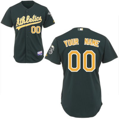 Customized Oakland Athletics Jersey Green Cool Base Baseball Jersey