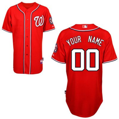 Customized Washington Nationals Jersey Red 2011 1 Cool Base Baseball Jersey