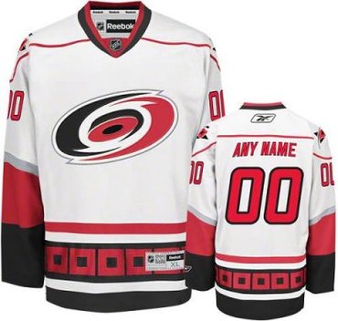 Customized Carolina Hurricanes Jersey White Road Man  Jersey
