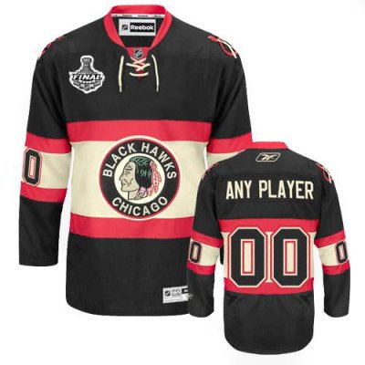 Customized Chicago Blackhawks Jersey Black Third Stanley Cup Finals Man Jersey Customized Chicago Blackhawks Jersey Black Third Stanley Cup Finals Man Jersey