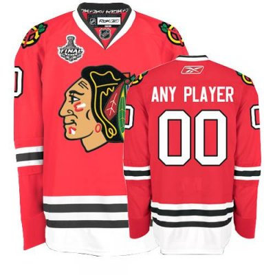 Customized Chicago Blackhawks Jersey Red Home Stanley Cup Finals Man  Jersey