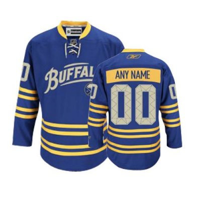 Customized Buffalo Sabres Jersey Navy Blue New Third Man  Jersey