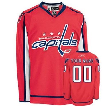 Customized Washington Capitals Jersey Red Home Man  Jersey