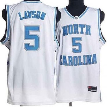 NBA NCAA North Carolina 5# Lawson White Jersey NBA NCAA North Carolina 5# Lawson White Jersey