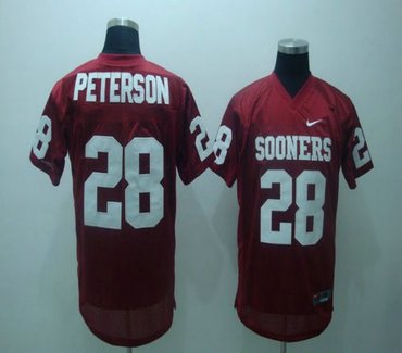 NCAA Oklahoma Sooners 28# PETERSON red Jerseys NCAA Oklahoma Sooners 28# PETERSON red Jerseys