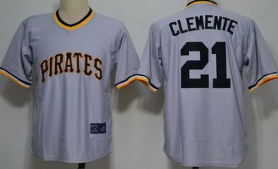 Pittsburgh Pirates 21# Clemente Grey M&N MLB Jersey
