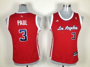 Women Los Angeles Clippers 3 Chris Paul red Jerseys