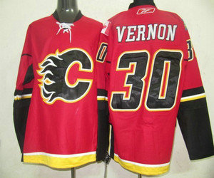 Calgary Flames 30 VErnon Red nhl jerseys