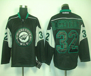 Minnesota Wild 32 Backstrom black ice nhl jerseys