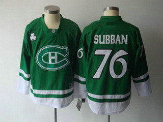 NHL jerseys 2011 St Pattys Day Montreal Canadiens 76 SUBBAN Green Jerseys NHL jerseys 2011 St Pattys Day Montreal Canadiens 76 SUBBAN Green Jerseys