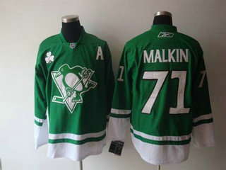 ST PARTYS DAY NHL Pittsburgh Penguins 71 Evgeni Malkin green ST PARTYS DAY NHL Pittsburgh Penguins 71 Evgeni Malkin green