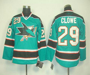 nhl jerseys san jose sharks #29 clowe blue nhl jerseys san jose sharks #29 clowe blue