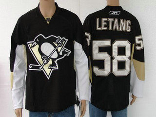 Kids Pittaburgh Penguins 58 Letang Black KIDS